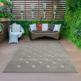 8' x 10' Gray Geometric Area Rug